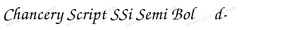 Chancery Script SSi Semi Bold字体转换